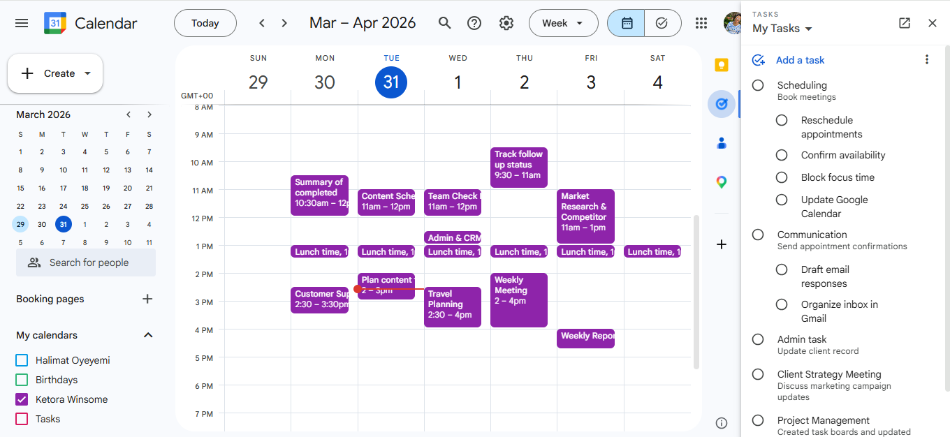 Calendar Management