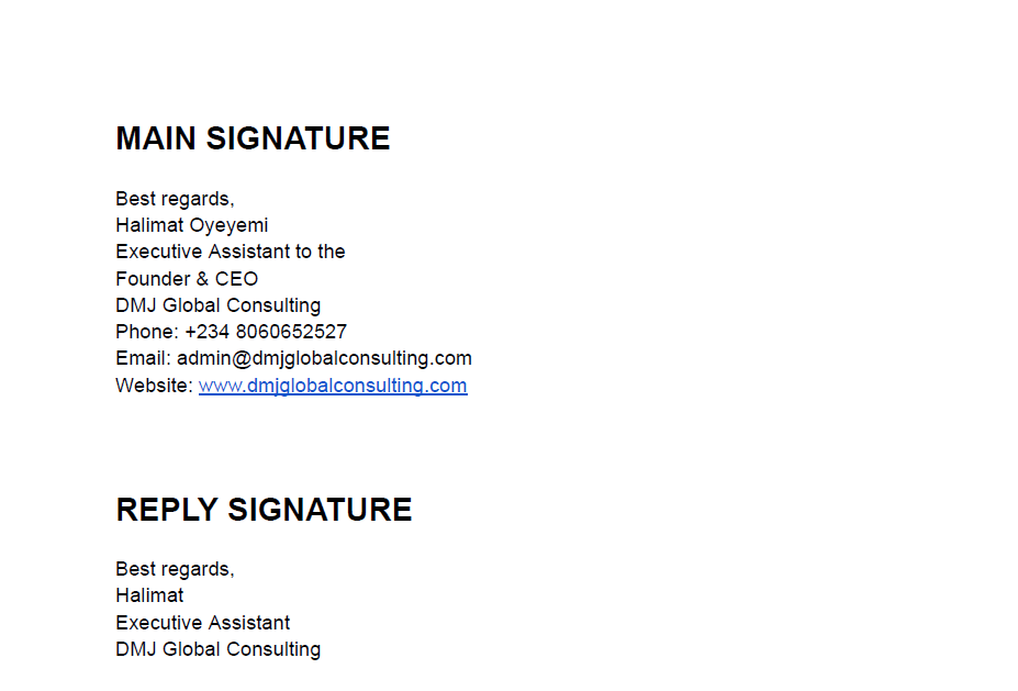 DMJ Global Email Signature
