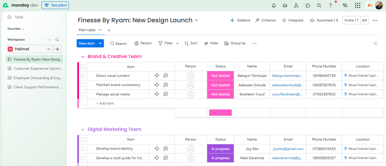 Team Task Management Dashboard-Monday.com